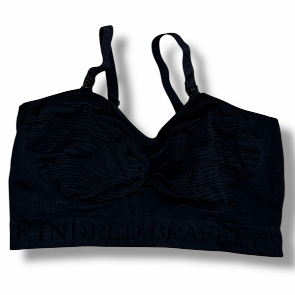 Kindred Bravely Black Nursing Pumping Bra Women's Size L Breastfeeding Nursing